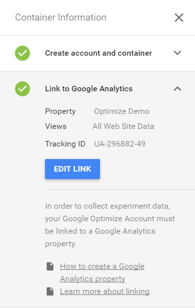 سرویس گوگل اپتیمایز - Tracking Code