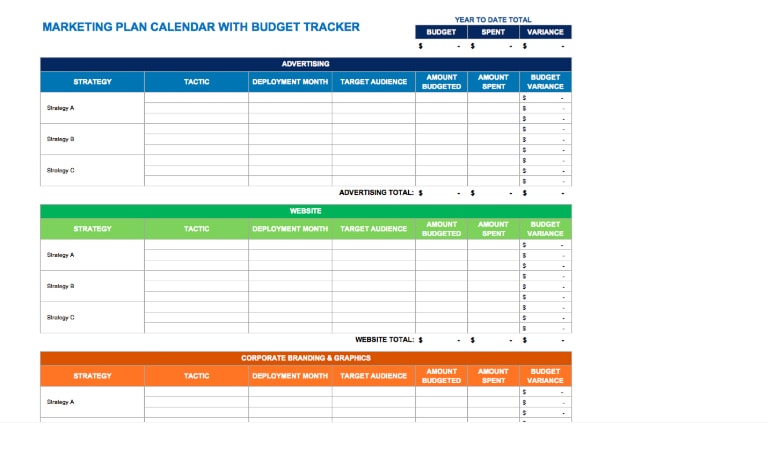 تقویم بازاریابی - ردیاب بودجه