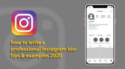 how to write a professional instagram bio