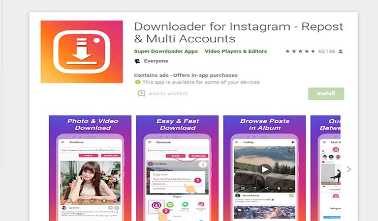 Video Downloader - for instagram Repost App - دانلود عکس پروفایل اینستاگرام