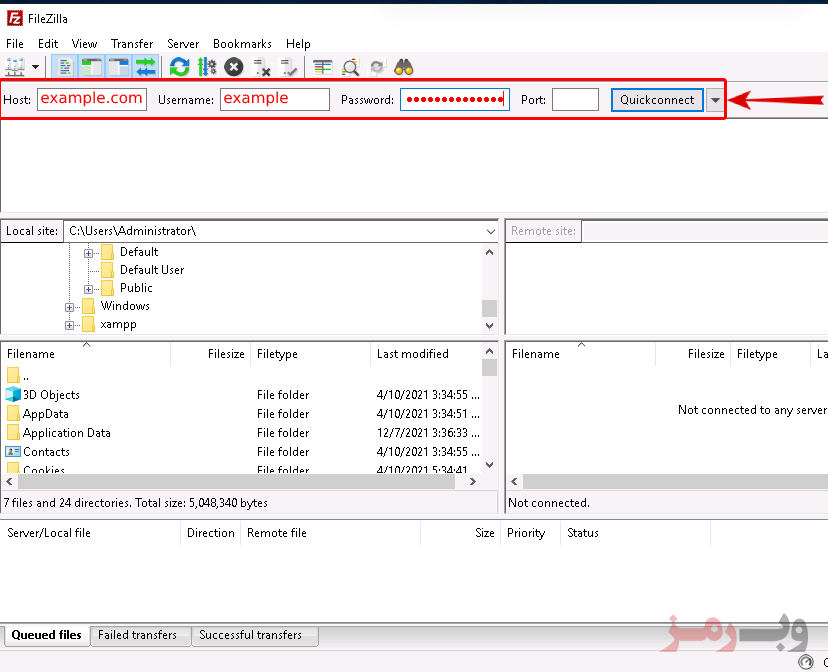 آموزش کار با نرم افزار Filezilla