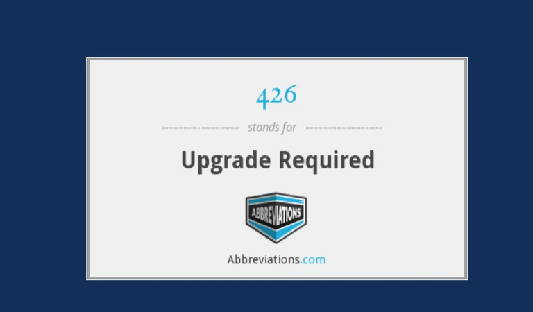 426 Upgrade Required