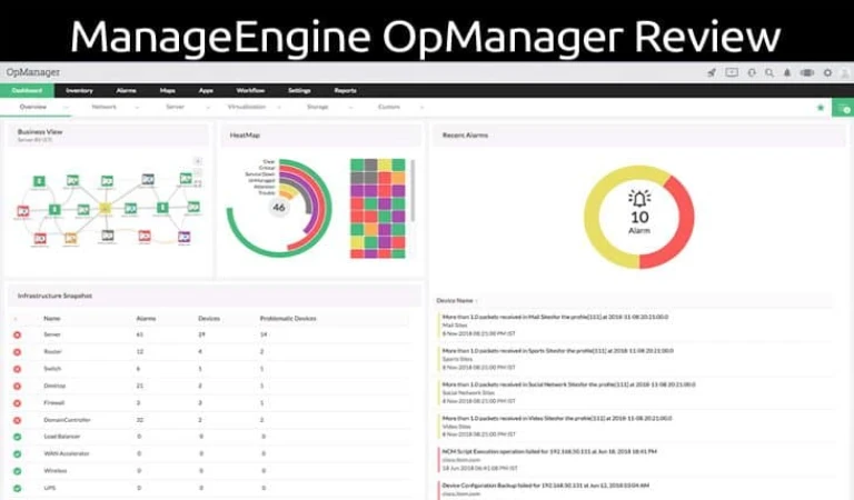 ویژگی های OpManager:  یک ابزار یکپارچه نظارت بر آپتایم سرور