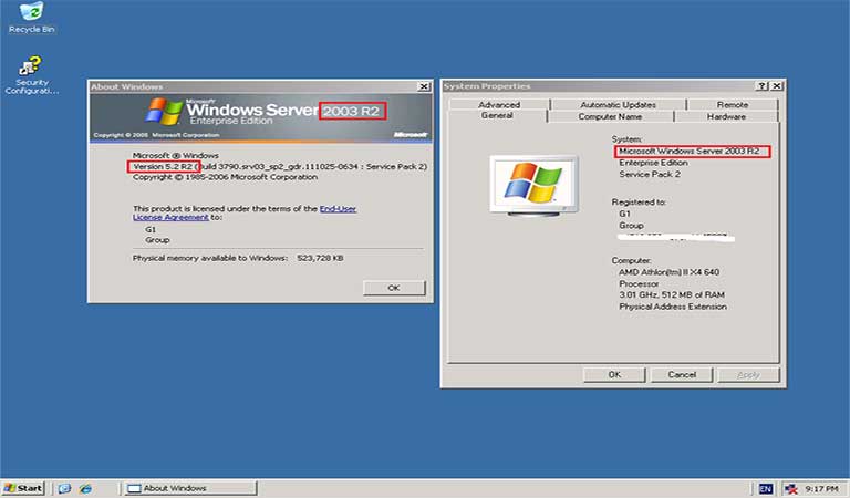 2005: Windows Server 2003 R2