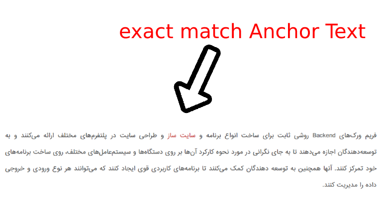 انکرتکست تطابق دقیق exact match