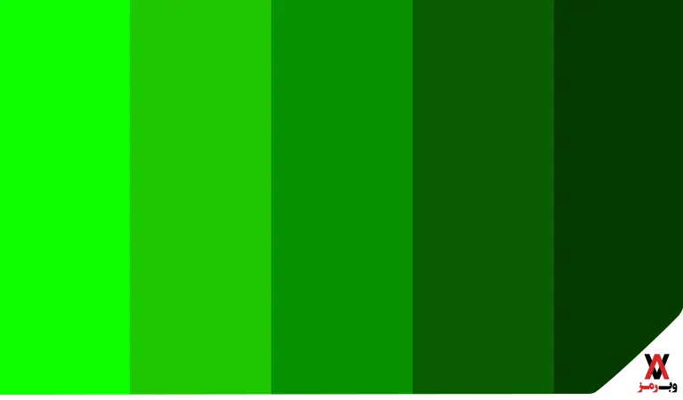 طیف رنگی محتوای سبز