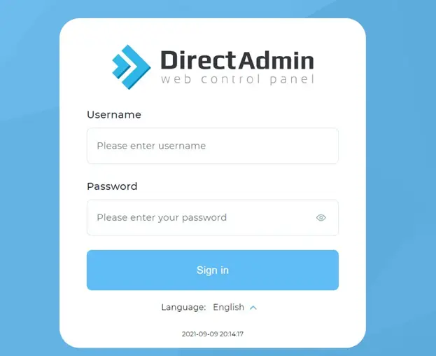 ورود به کنترل پنل دایرکت ادمین