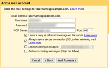 گزینه Leave a copy of retrieved messages on the server