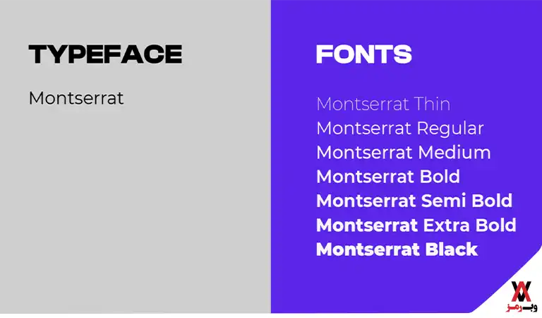 فونت ها و تایپ فیس‌ها