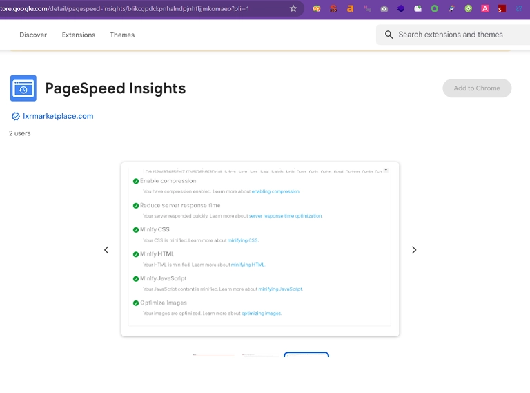 اکستنشن سئو گوگل کروم PageSpeed Insights