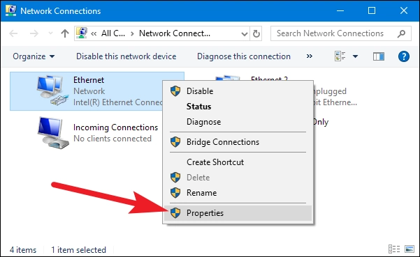 انتخاب connection