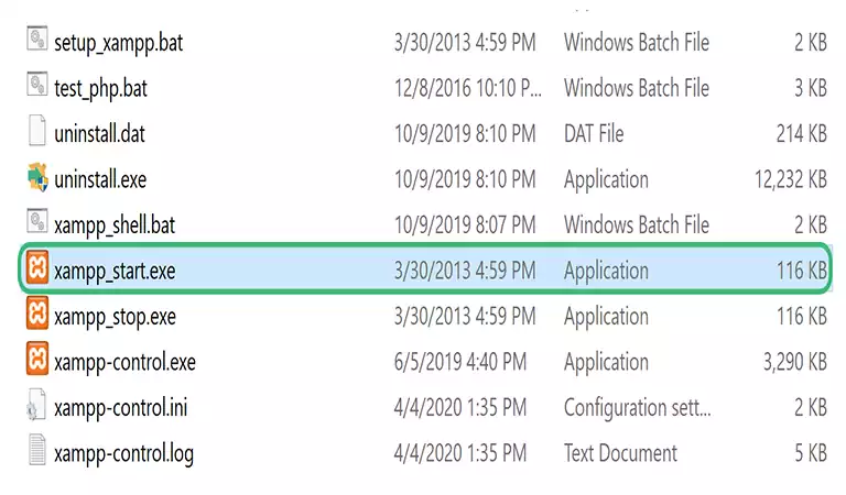 Xampp_start.exe را اجرا کنید