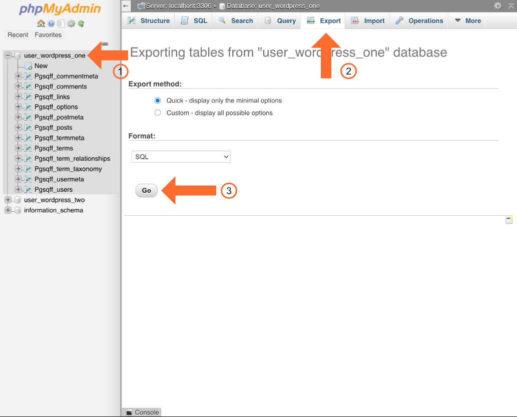 نحوه وارد کردن و صادر کردن داده‌ها در phpMyAdmin