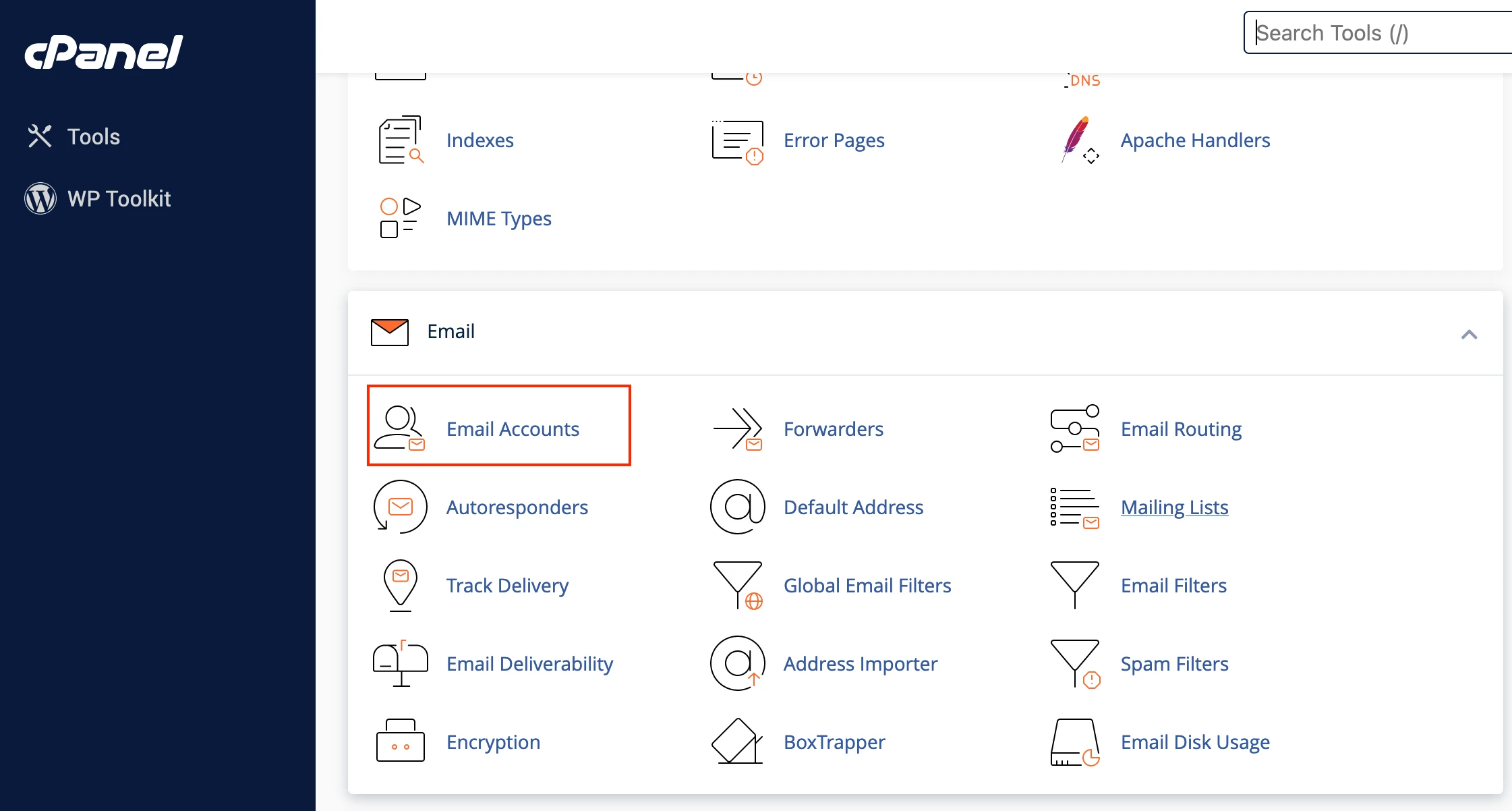 cpanel-change-email-password