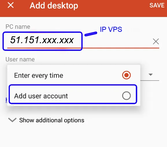 اتصال به vps با IOS