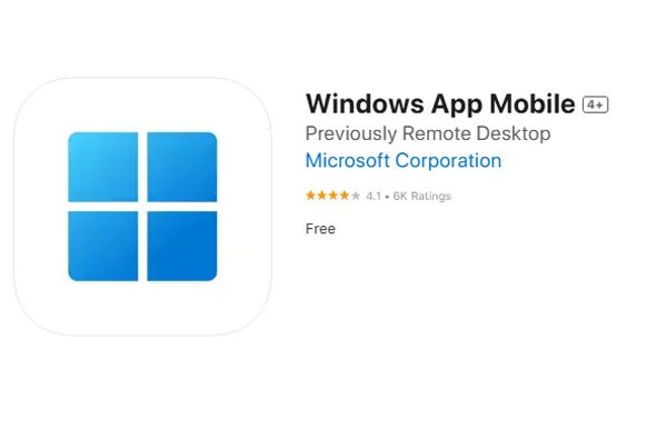 گام 1: نصب اپلیکیشن Microsoft Remote Desktop از App Store