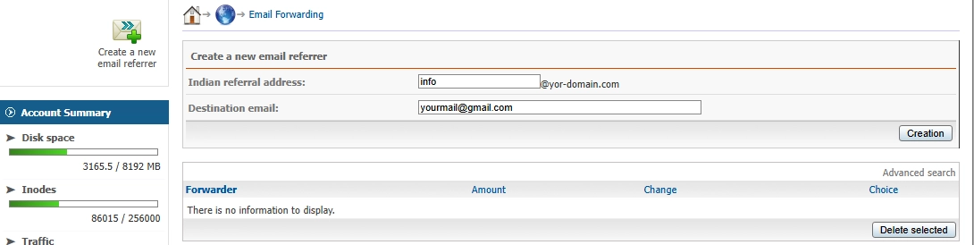  ساخت Email Forwarder (ارسال خودکار)